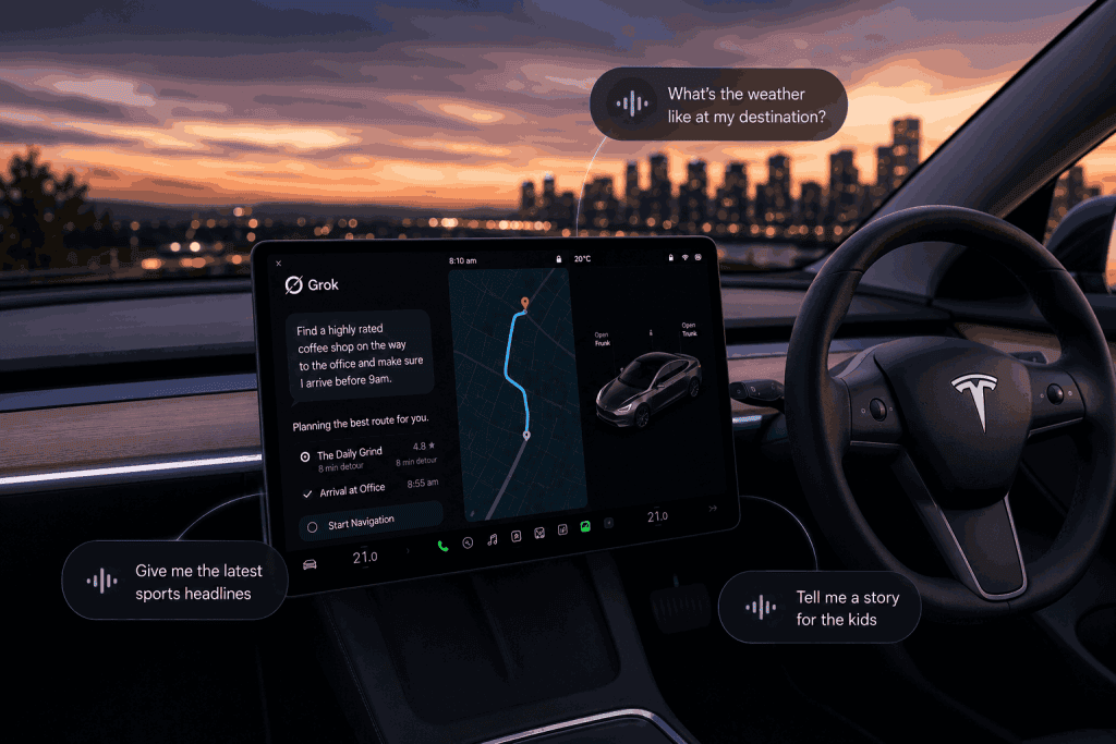 Tesla Rolls Out Grok AI Assistant