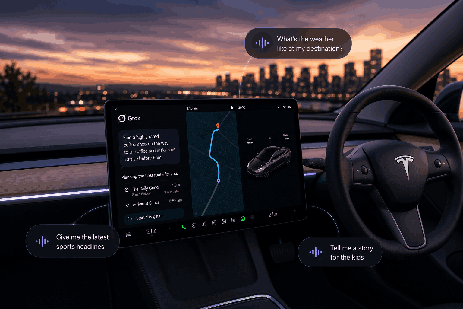 Tesla Rolls Out Grok AI Assistant
